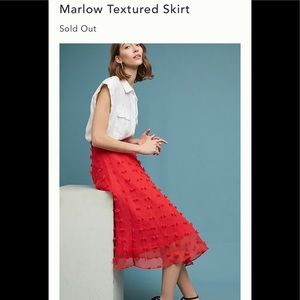 NWOT Anthropologie Marlow Textured Skirt XS
